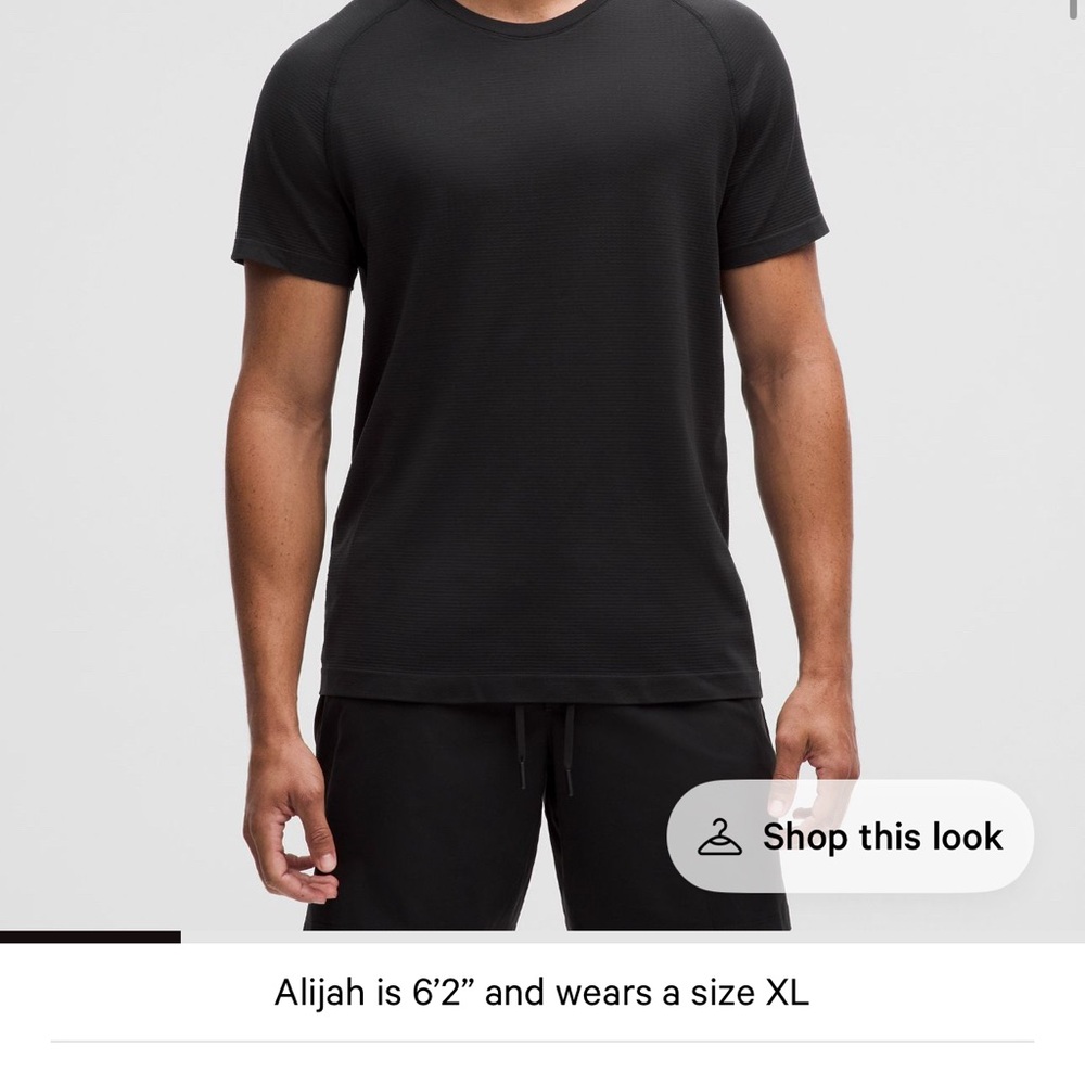 LULULEMON MENS METAL VENT BLACK T-SHIRT LARGE